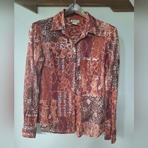 Lucky Brand Womens Long Sleeve Button Down Shirt Size S